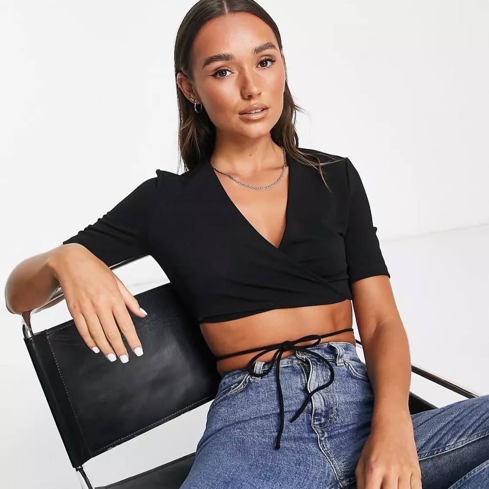 & Other Stories Tie Detail Wrap Top